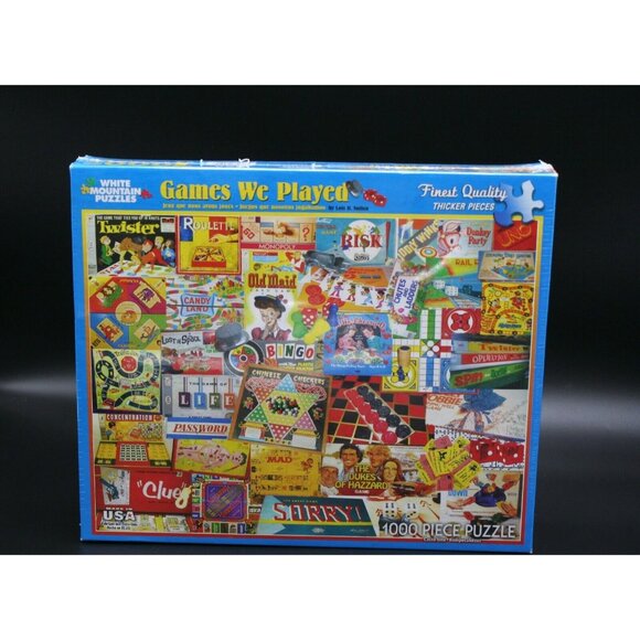 SEALED White Mountain GAMES WE PLAYED 1000 Piece Jigsaw Puzzle - Picture 1 of 11